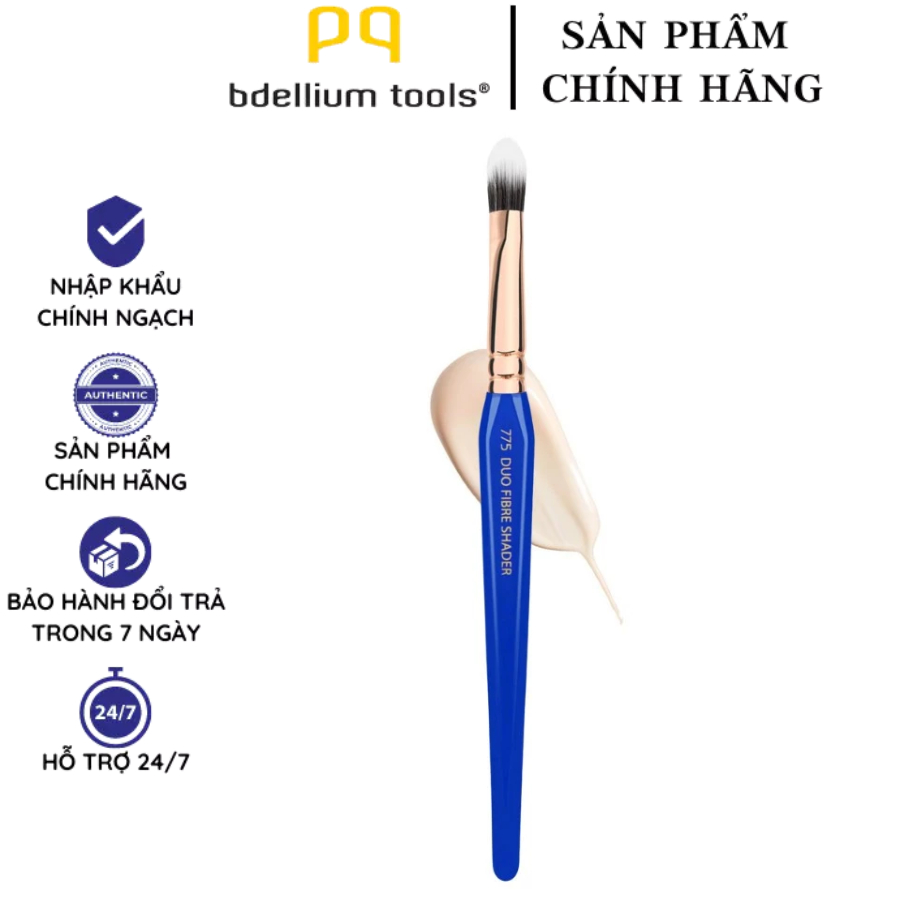 Cọ Đánh Kem Lót Mắt Bdellium Tools Golden Triangle B775 Duet Fibre Shader